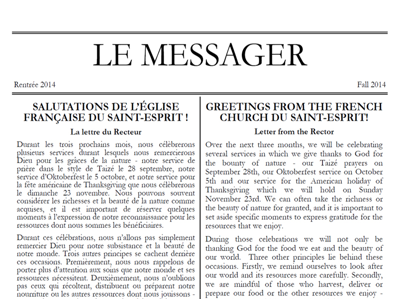The Fall 2014 Newsletter is here
