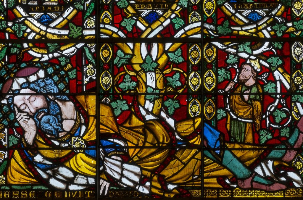 Trunk of Jesse stained glass window