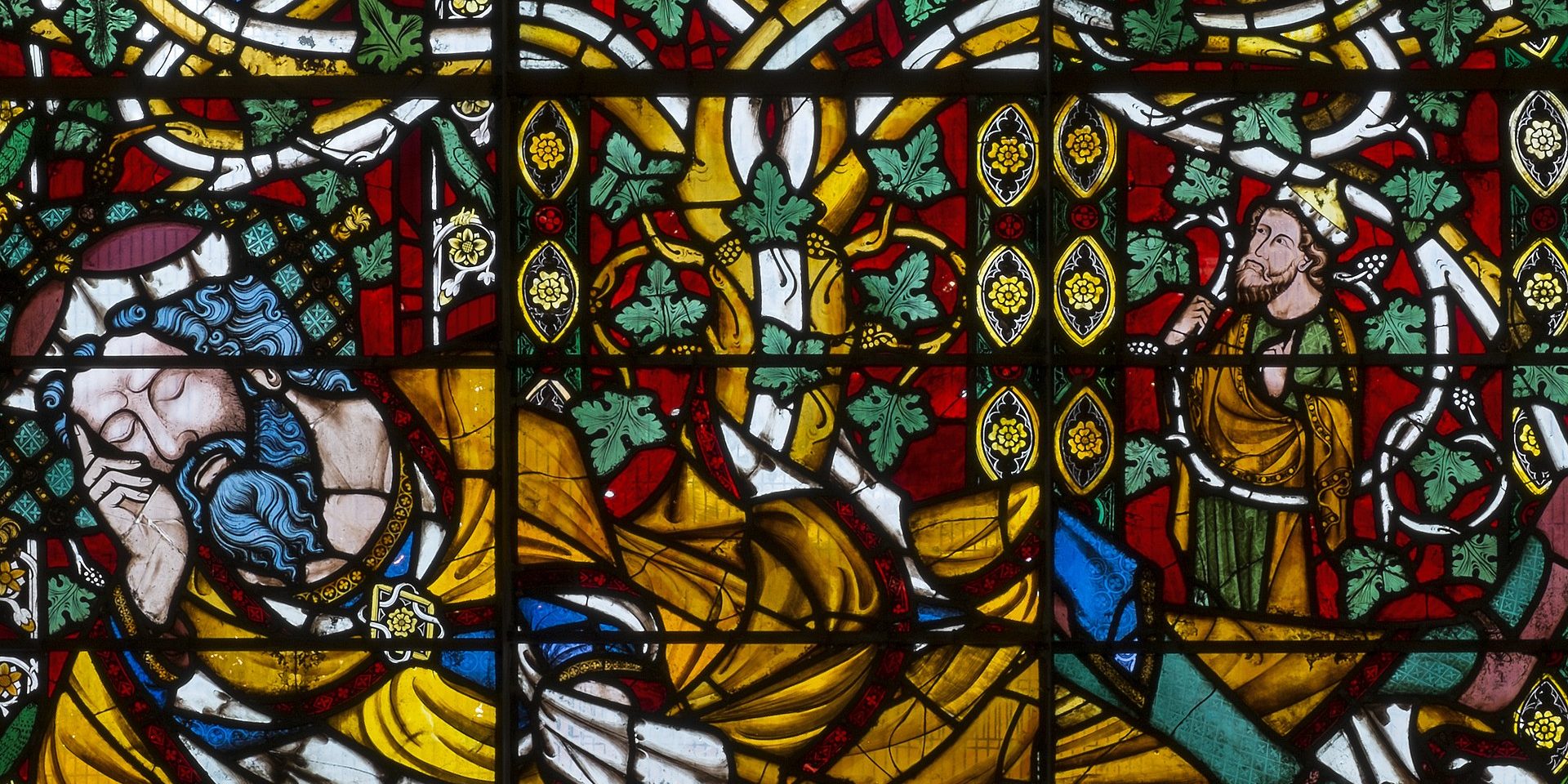 Trunk of Jesse stained glass window Trunk of Jesse stained glass window