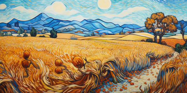 fredmadamekay_a_wheat_field_a_footpath_a_rock_formation_thorns__a7b1d26e-c8ee-48c1-8a28-368bcd76d3c5